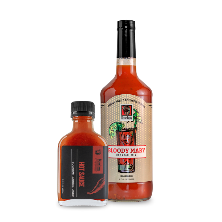 Bloody Mary Bundle: Bourbon Barrel Bloody Mary Mix &amp; Barrel Aged Hot Sauce