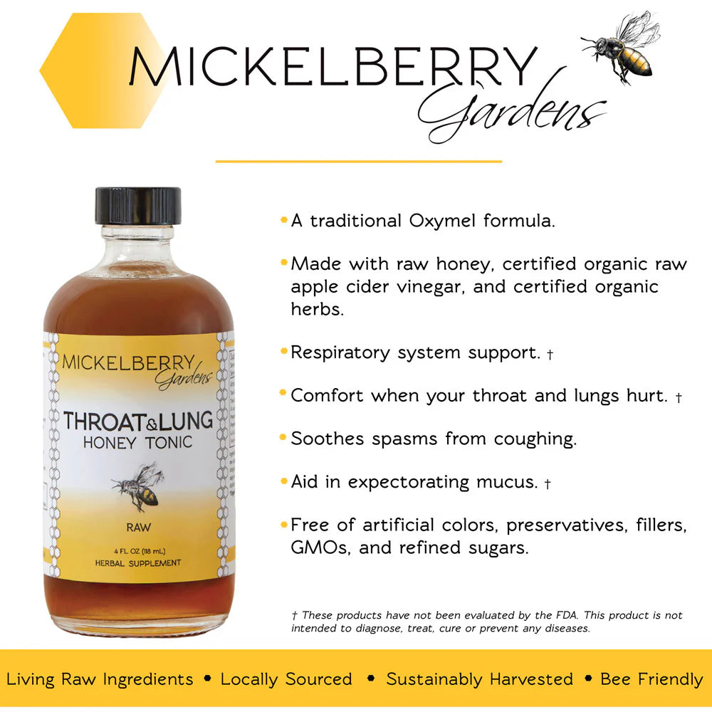 Throat and Lung Honey Tonic (8oz)