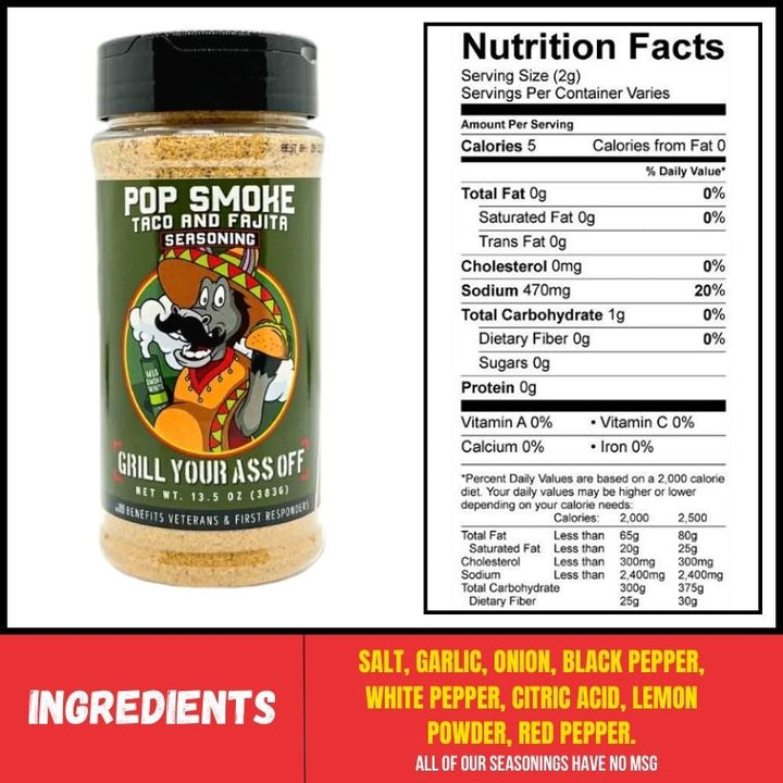 Pop Smoke Taco &amp; Fajita Seasoning