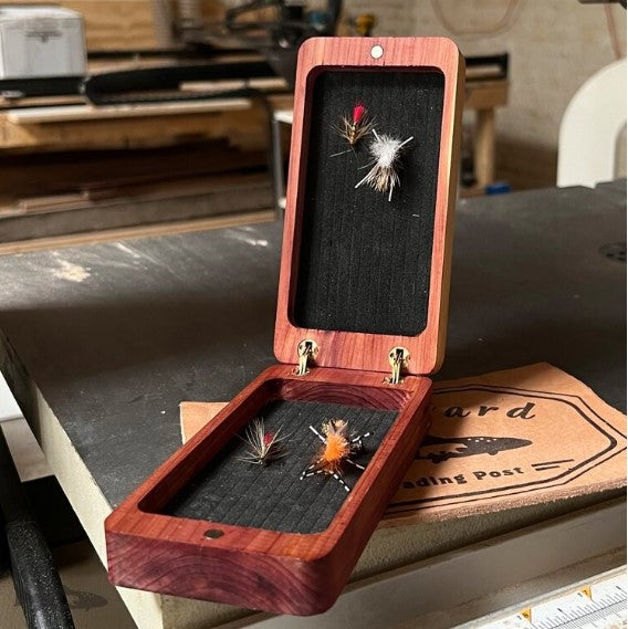 Fly Box Red Cedar Clam Shell - Handcrafted &amp; Made in USA