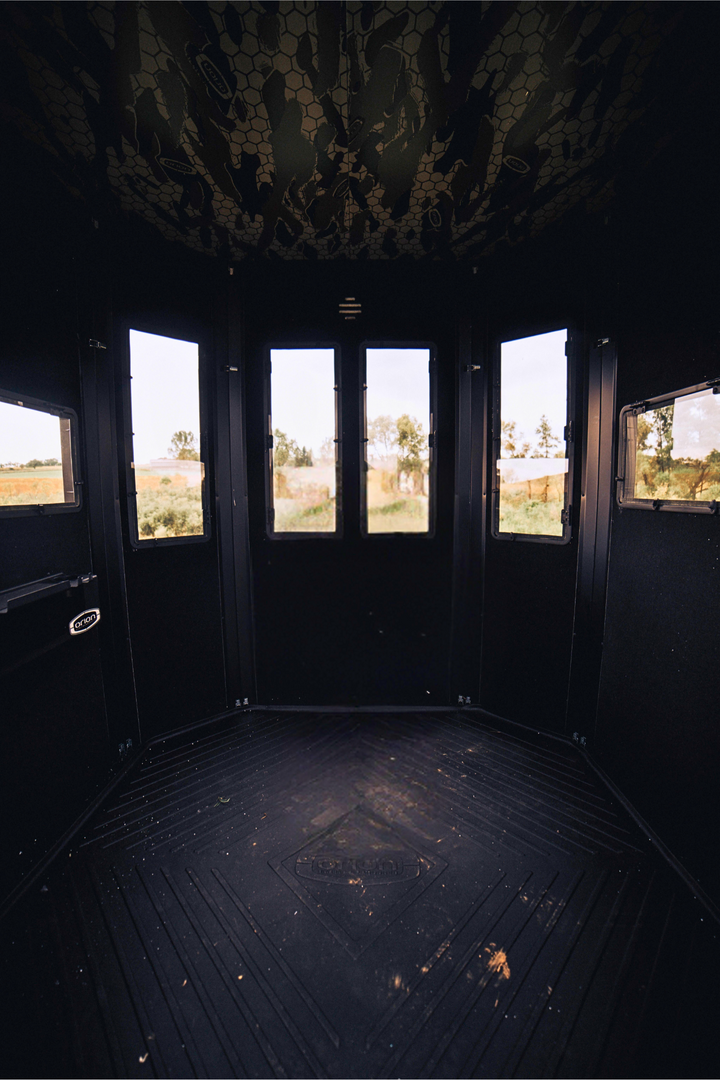 Orion ORIGIN Series — 6x6 Modular Archery Blind &amp; 10 ft Elevated Stand Package