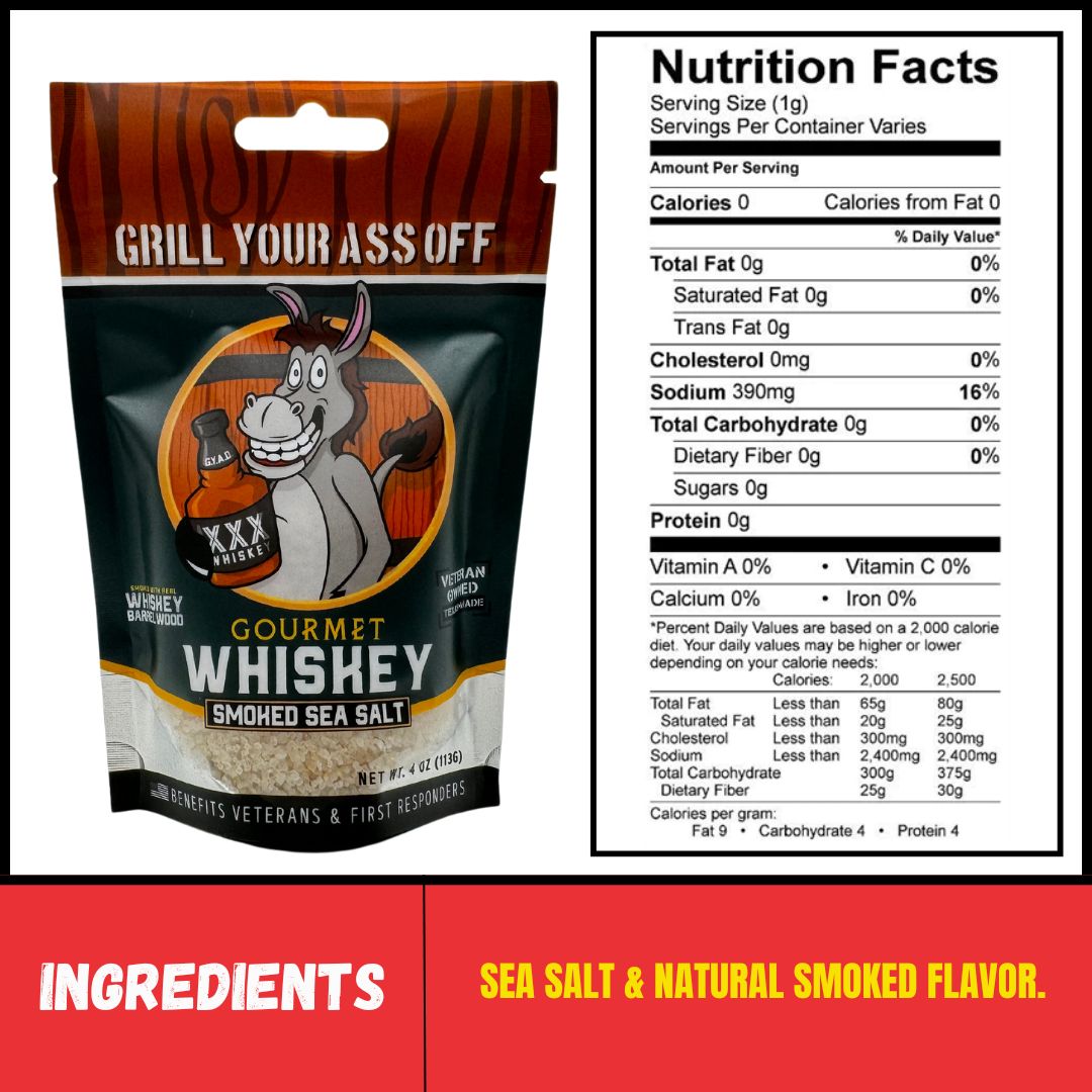 Gourmet Whiskey Smoked Sea Salt