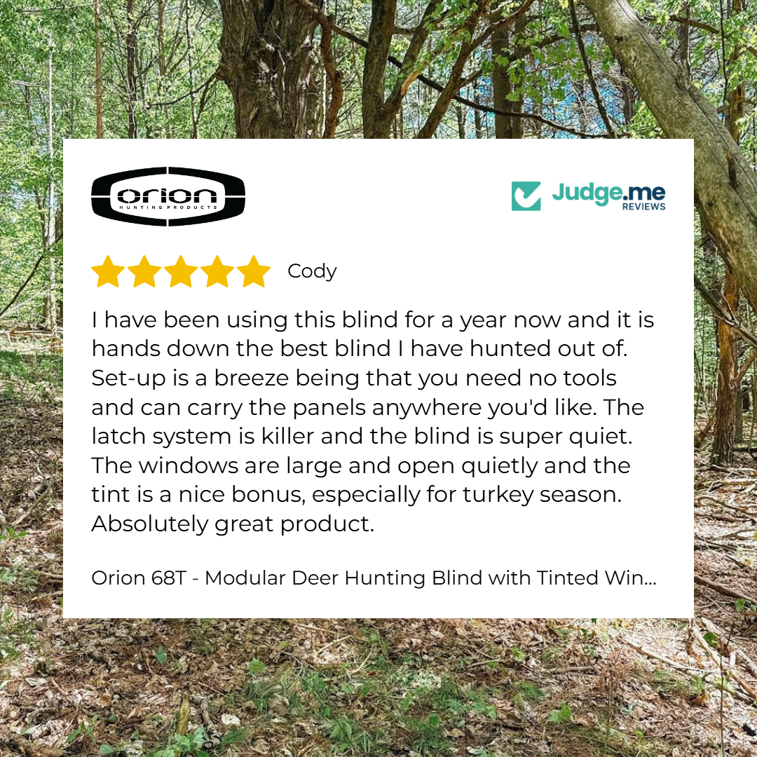 Orion ORIGIN Series — 6x6 Modular Deer Blind &amp; 10 ft Elevated Stand Package