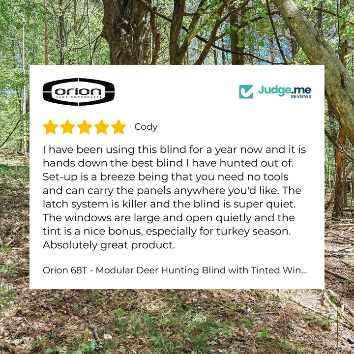 Orion ORIGIN Series — 6x6 Modular Deer Blind &amp; 10 ft Elevated Stand Package