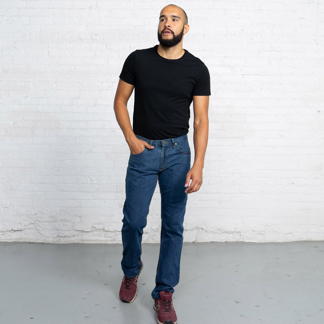 Tailored Fit Medium Wash 6 Pocket