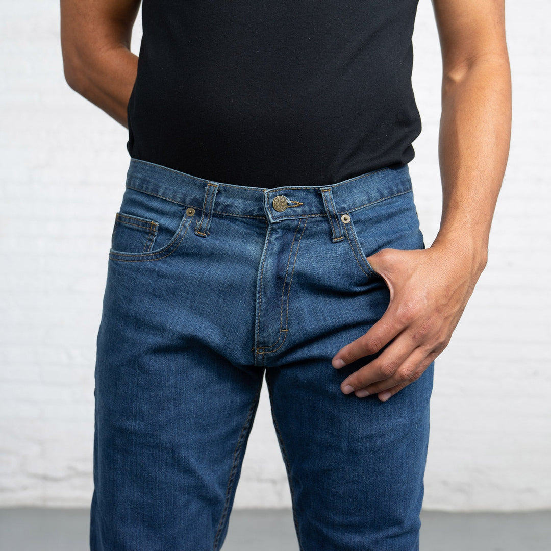 Tailored Fit Medium Wash 6 Pocket